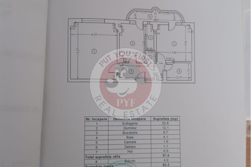 Sincai l Apartament 2 camere l Decomandat l 62mp l B10406